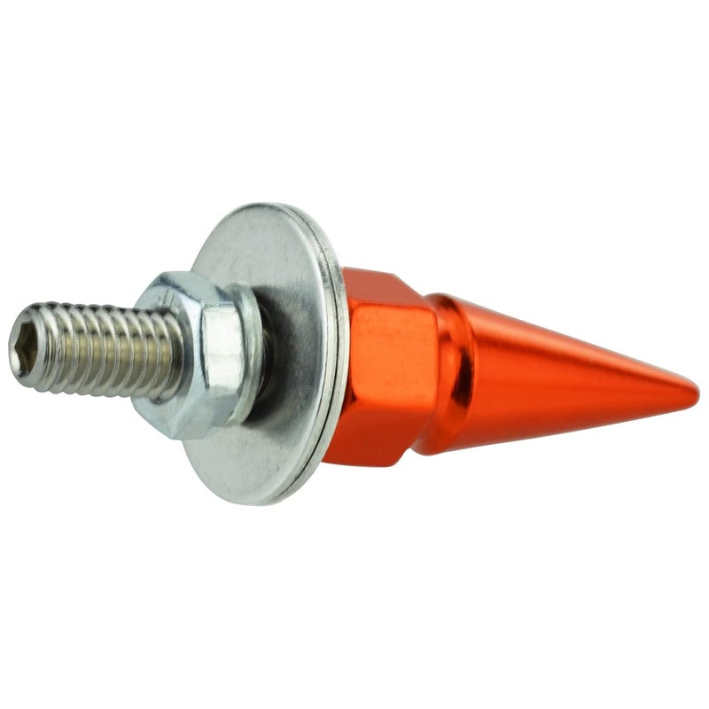 Abfer Car License Plate Screws Spike Shape License Plate Fasteners Bolt 4Pcs Anti Theft License Plate Screw Frame Kit Fit for Most Vehicle Motorcycles Trucks (Orange) - Image 4